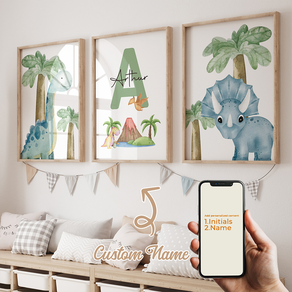 Sustainable Living Products - 3pcs Personalized Custom Name Cartoon Child