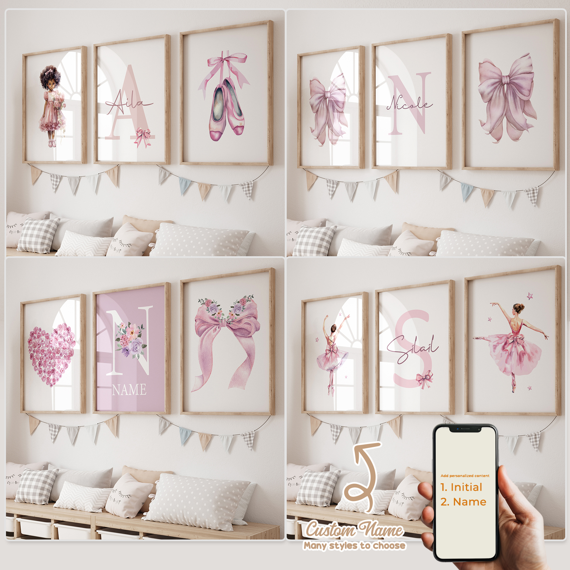 Sustainable Living Products - 3pcs Personalized Custom Name Cartoon Child