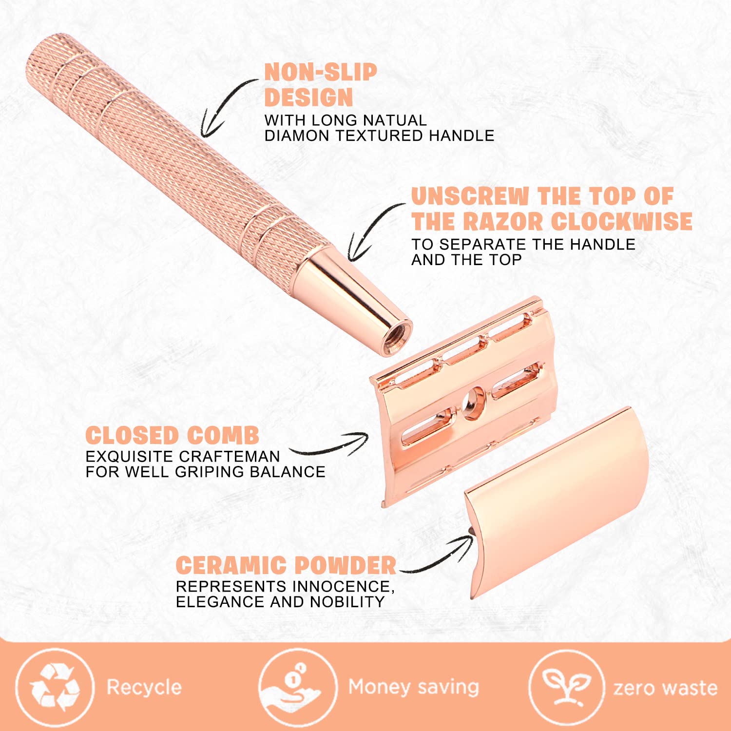 Reusable Double Edge Safety Ra - Safety Razor Handle บทวิจารณ์และราคา