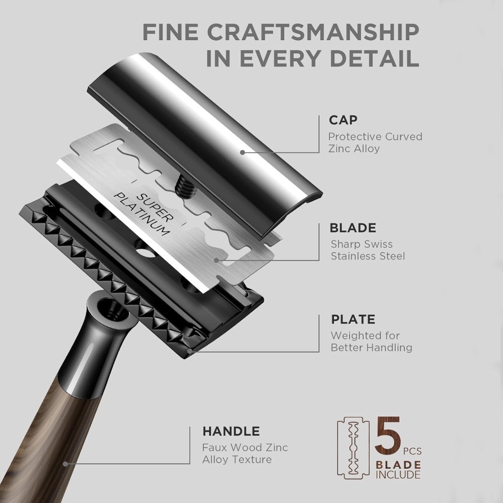 Professional Men's Double Edge - Safety Razor Handle บทวิจารณ์และราคา