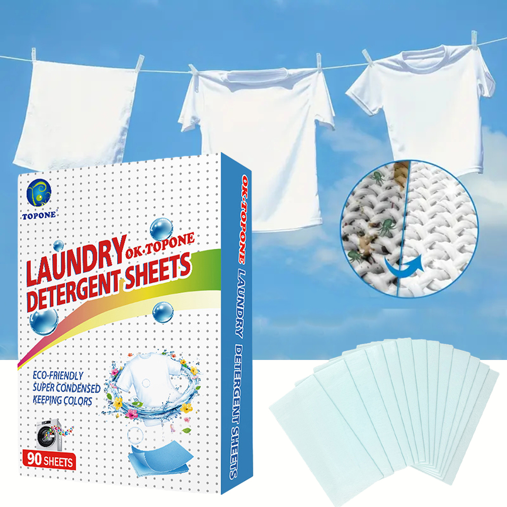 90 pcs Washer Sheets Detergent - Laundry Strip Eco บทวิจารณ์และราคา