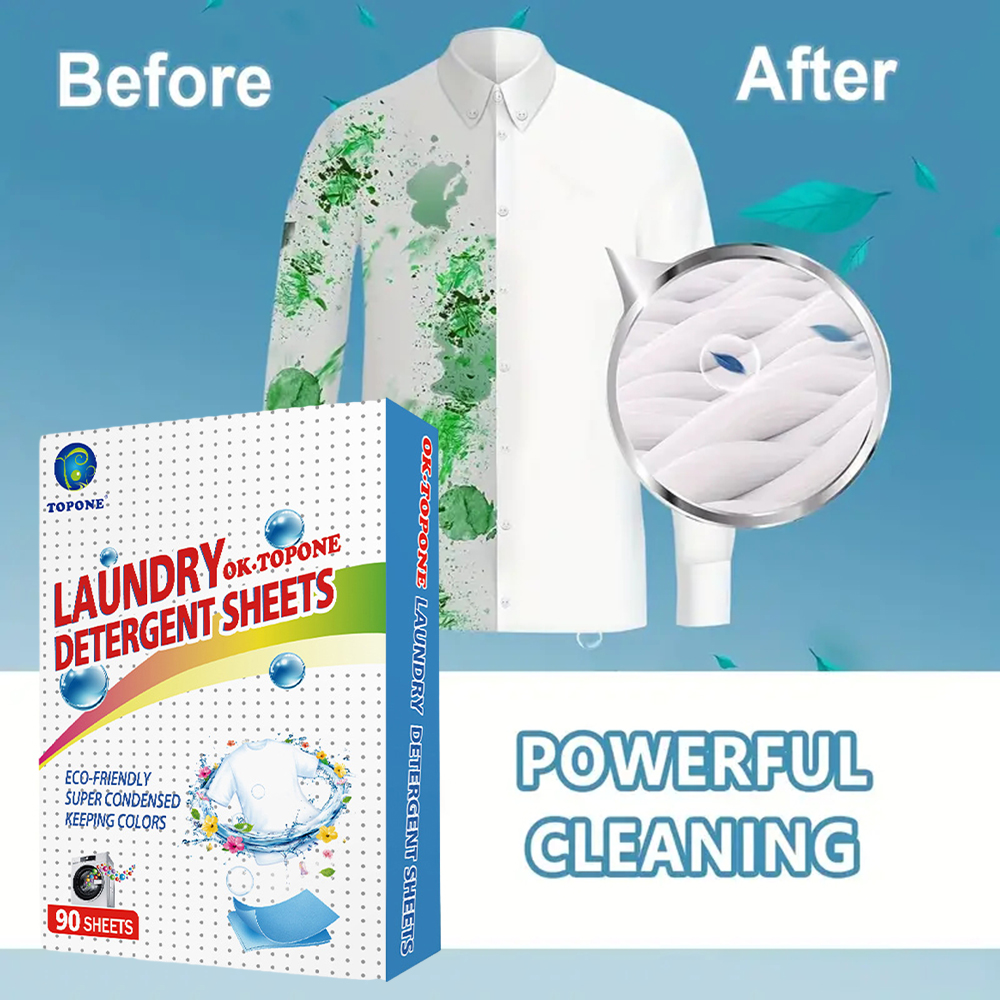 90 pcs Washer Sheets Detergent - Laundry Strip Eco บทวิจารณ์และราคา
