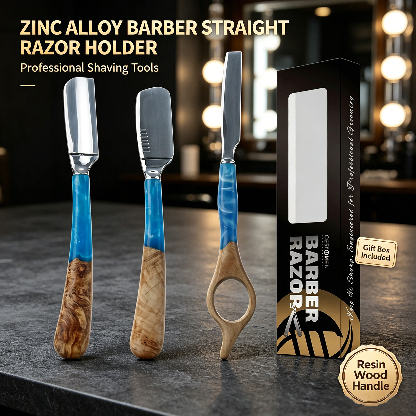 1Pcs Pro Resin Wood Handle Bar - Safety Razor Handle บทวิจารณ์และราคา